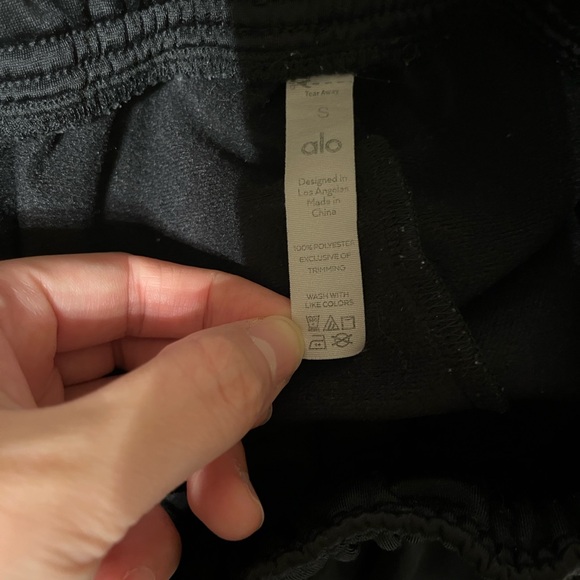 ALO Yoga Black Relaxed Slit Pants - Picture 6 of 7